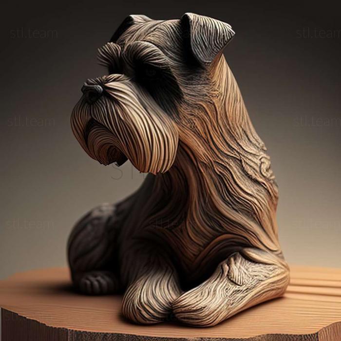 3D model Zwergschnauzer dog (STL)